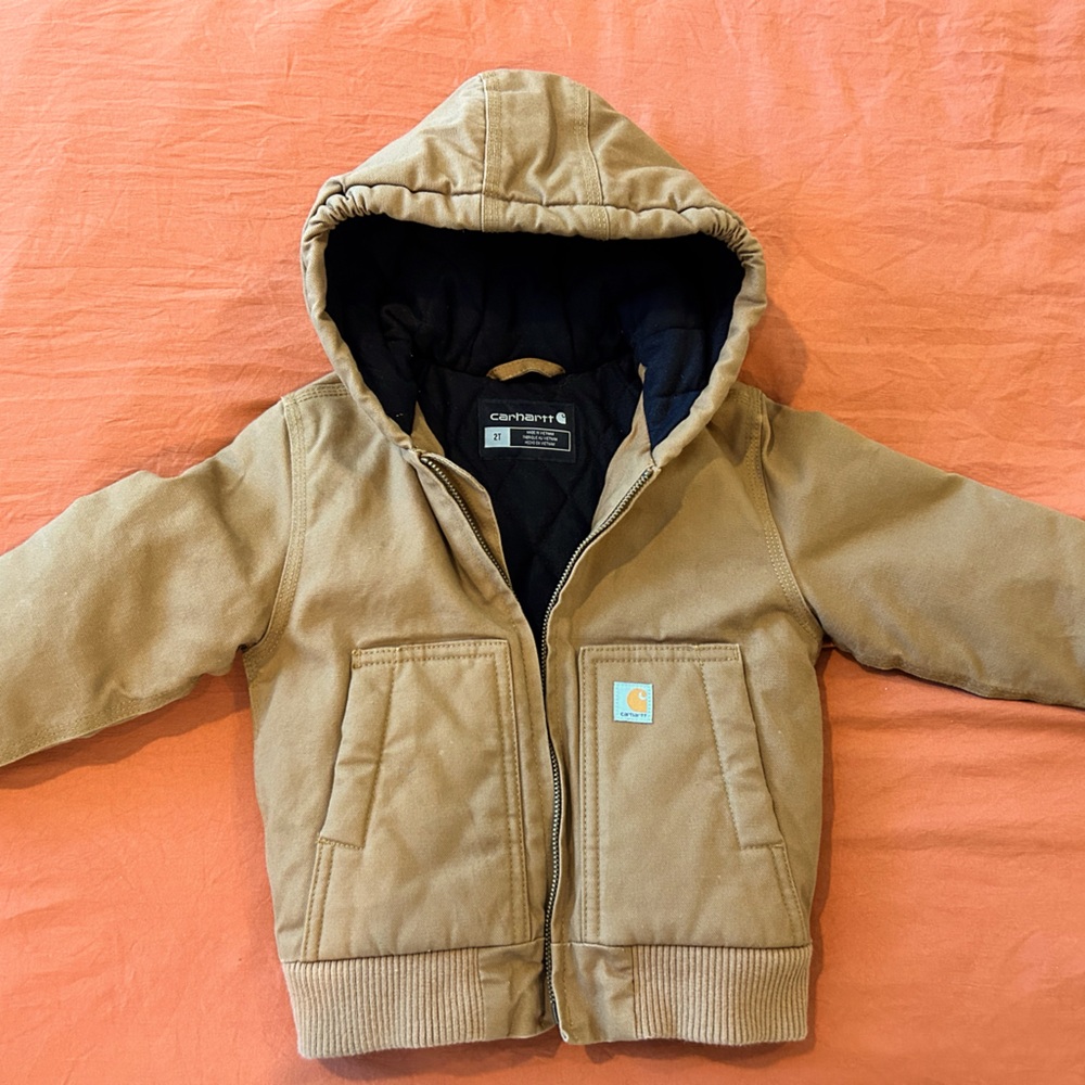 CARHARTT TODDLER BOYS' INSULATED ACTIVE HOODED JACKET size 2T ( unisex )